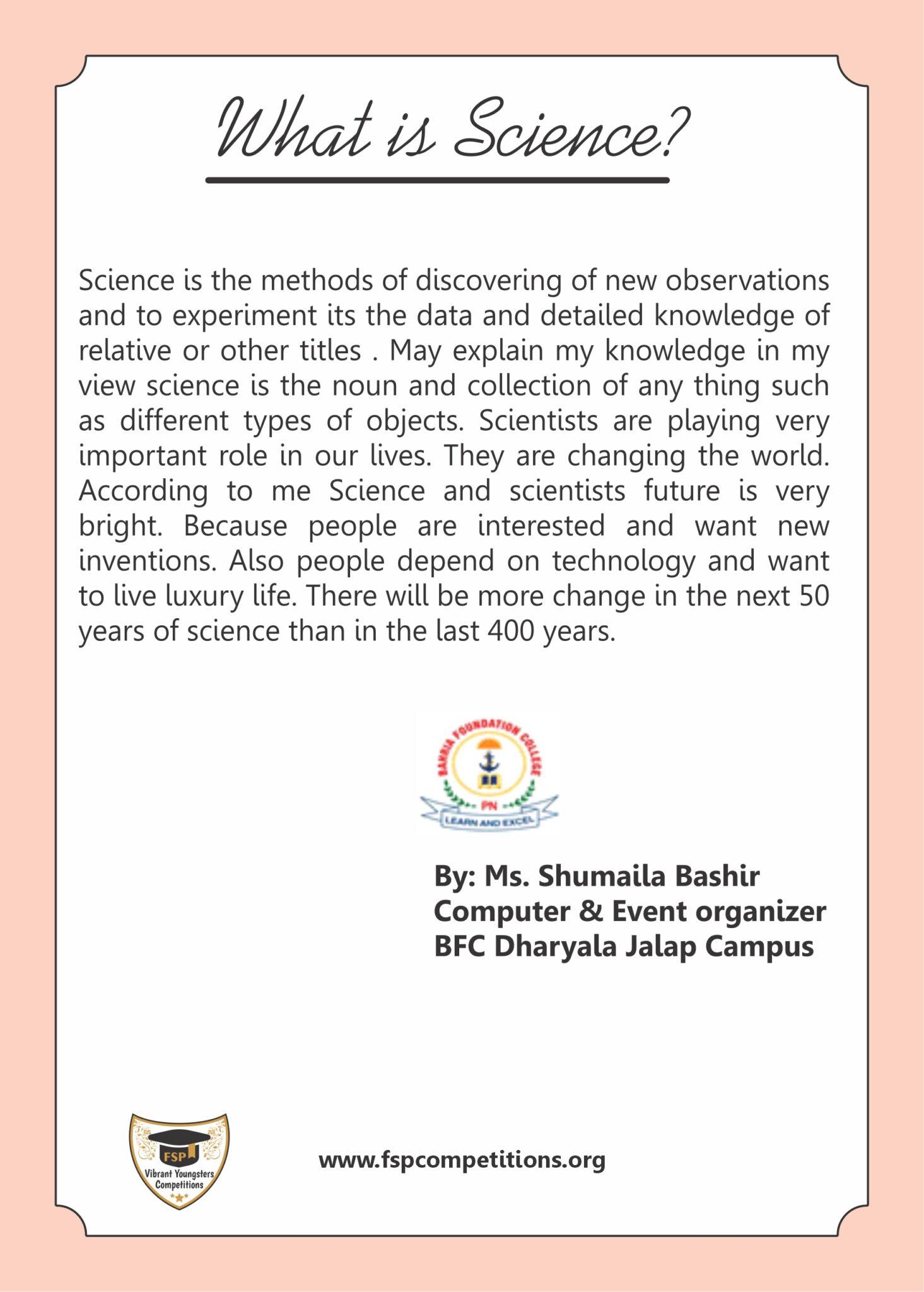 Science Contest – FSP